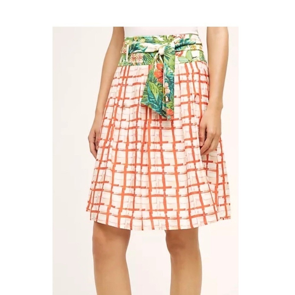 Maeve by.Anthropologie County Fair Mixed Print Skirt Size 6